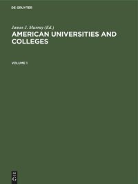 cover of the book American Universities and Colleges