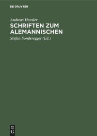 cover of the book Schriften zum Alemannischen