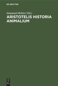 cover of the book Aristotelis Historia Animalium