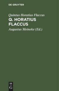 cover of the book Q. Horatius Flaccus