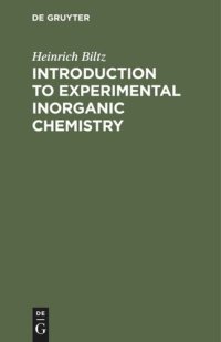 cover of the book Introduction to Experimental Inorganic Chemistry