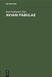 cover of the book Aviani Fabulae