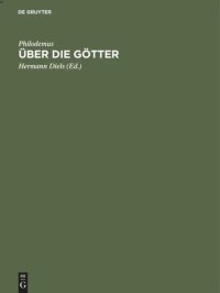 cover of the book Über die Götter: Griechischer Text und Erläuterungen