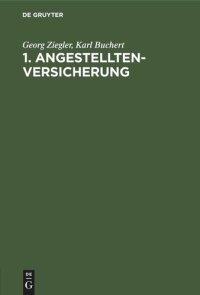 cover of the book 1. Angestelltenversicherung