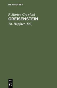 cover of the book Greisenstein: Eine Geschichte in zwei Bänden