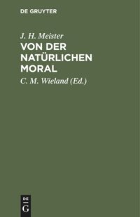 cover of the book Von der natürlichen Moral