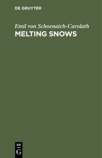 cover of the book Melting Snows