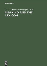 cover of the book Meaning and the lexicon