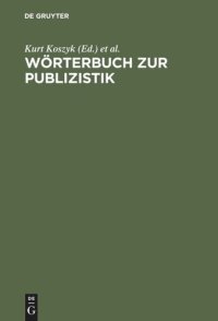 cover of the book Wörterbuch zur Publizistik