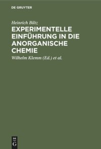 cover of the book Experimentelle Einführung in die anorganische Chemie