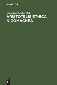 cover of the book Aristotelis ethica nicomachea