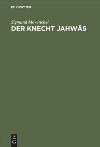 cover of the book Der Knecht Jahwäs