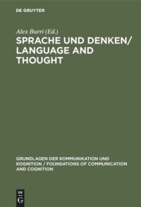 cover of the book Sprache und Denken / Language and Thought