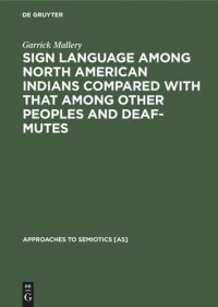 cover of the book Sign language among North American Indians compared with that among other peoples and deaf-mutes