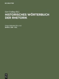 cover of the book Historisches Wörterbuch der Rhetorik: Band 2 Bie - Eul