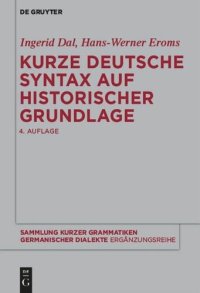 cover of the book Kurze deutsche Syntax auf historischer Grundlage