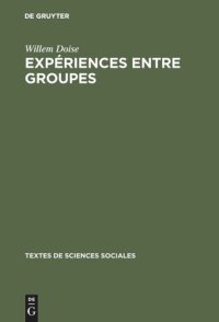 cover of the book Expériences entre groupes