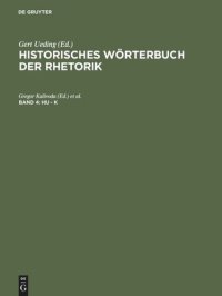 cover of the book Historisches Wörterbuch der Rhetorik: Band 4 Hu - K