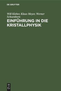 cover of the book Einführung in die Kristallphysik