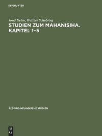 cover of the book Studien zum Mahanisiha. Kapitel 1–5