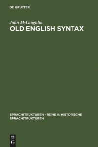 cover of the book Old English Syntax: a handbook