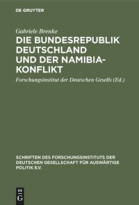 cover of the book Die Bundesrepublik Deutschland und der Namibia-Konflikt