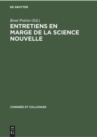 cover of the book Entretiens en marge de La science nouvelle