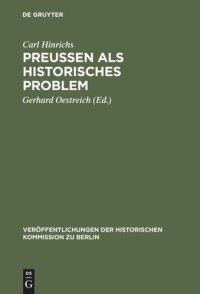 cover of the book Preussen als historisches Problem: Gesammelte Abhandlungen