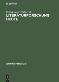 cover of the book Literaturforschung heute