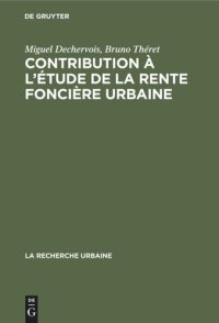 cover of the book Contribution à l'étude de la rente foncière urbaine