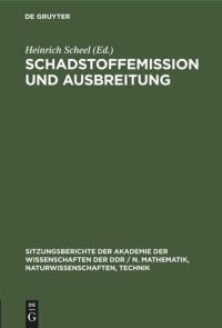 cover of the book Schadstoffemission und Ausbreitung