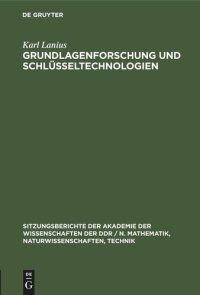 cover of the book Grundlagenforschung und Schlüsseltechnologien