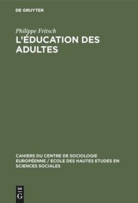 cover of the book L’éducation des adultes