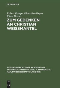 cover of the book Zum Gedenken an Christian Weißmantel: Metastabile Phasen in ionengestützt abgeschiedenen dünnen Schichten