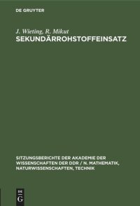 cover of the book Sekundärrohstoffeinsatz