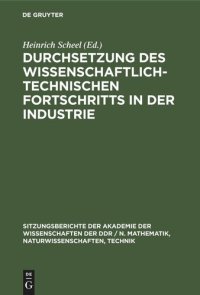 cover of the book Durchsetzung des wissenschaftlich-technischen Fortschritts in der Industrie