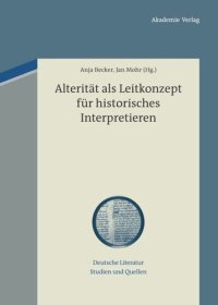 cover of the book Alterität als Leitkonzept für historisches Interpretieren