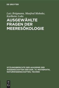 cover of the book Ausgewählte Fragen der Meeresökologie