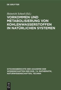 cover of the book Vorkommen und Metabolisierung von Kohlenwasserstoffen in natürlichen Systemen