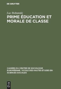 cover of the book Prime éducation et morale de classe