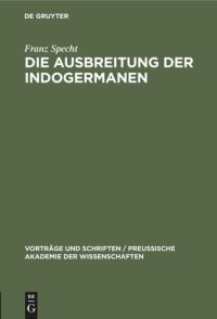 cover of the book Die Ausbreitung der Indogermanen