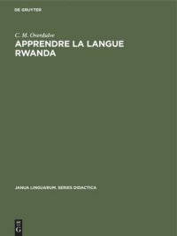 cover of the book Apprendre la langue Rwanda