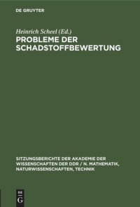 cover of the book Probleme der Schadstoffbewertung