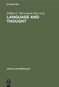 cover of the book Language and Thought: Anthropological Issues