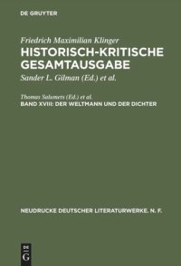 cover of the book Historisch-kritische Gesamtausgabe: Band XVIII Der Weltmann und der Dichter