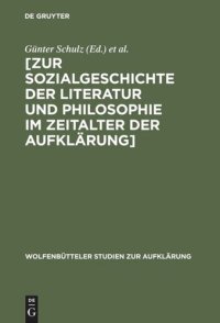 cover of the book [Zur Sozialgeschichte der Literatur und Philosophie im Zeitalter der Aufklärung]