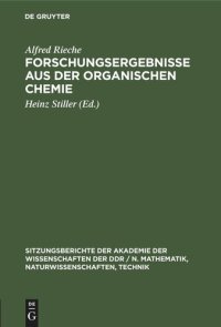 cover of the book Forschungsergebnisse aus der organischen Chemie