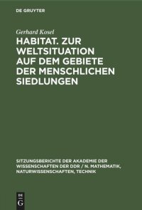 cover of the book Habitat. Zur Weltsituation auf dem Gebiete der menschlichen Siedlungen