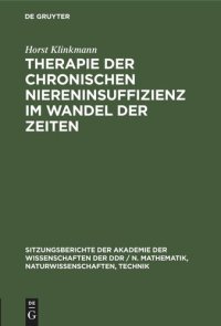 cover of the book Therapie der chronischen Niereninsuffizienz im Wandel der Zeiten