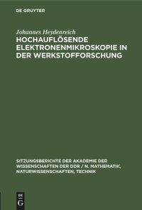 cover of the book Hochauflösende Elektronenmikroskopie in der Werkstofforschung